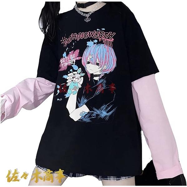 冬の華 Tシャツ アニメ 女の子 プリント 長袖 レディースファッション かっこいい 原宿系 病みかわいい おしゃれ ゆるい 春夏 コットン Www Grifeosbrutos Com Br