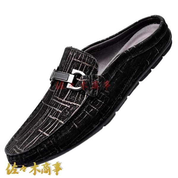 【ドライビングシューズ】最終セール！ビットタイプ スリッパ メンズ ドライビングシューズ ワニ柄 大きいサイズ カカト無し 軽い ファッション 立ち仕事 スリッポン ブラック BOA 子供靴