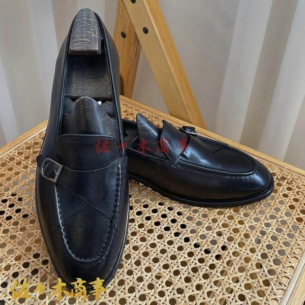 関税負担なし☆牛革皮 ビジネスシューズ メンズ ローファー ラウンドトゥ 防臭 シンプル カジュアル ?量 無地 ローカット 背が高くなる 疲れない 幅広対応