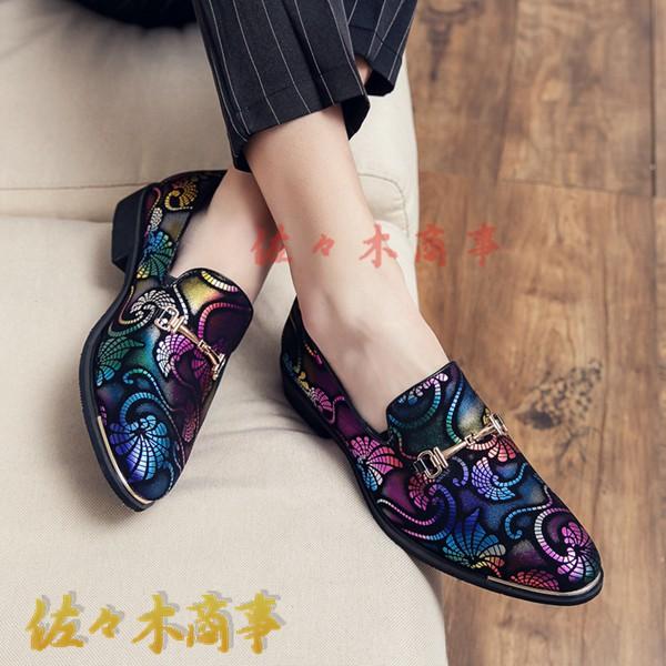花柄デザイン ローファー シューズ ローファー ビジネスシューズ 革靴 メンズ ドライビングシューズ
