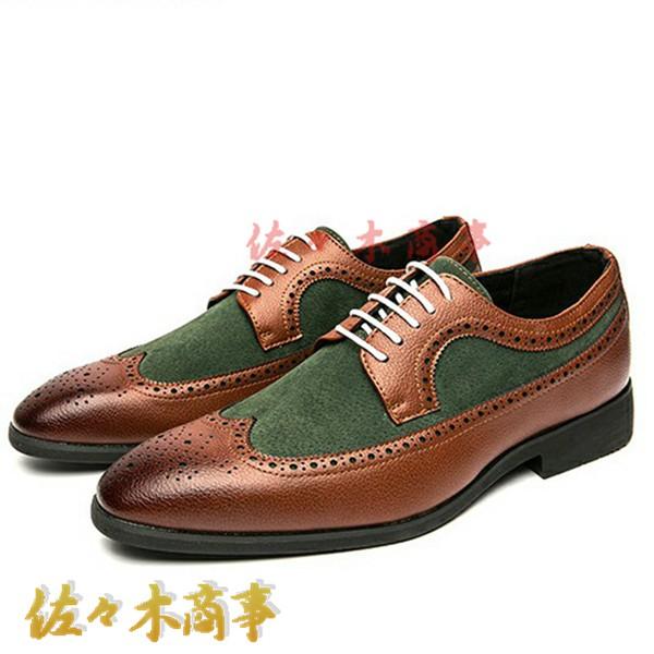 スヌーピーラム革靴新品✨ メンズ ビジネスシューズ 革靴 パッチワーク バイカラー レース