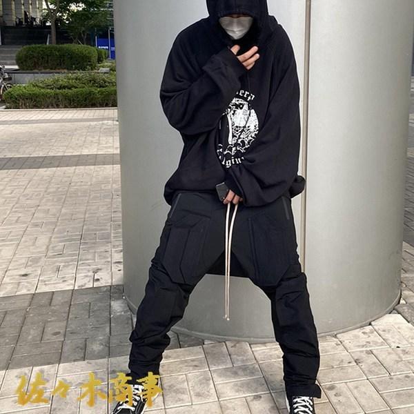 ストリート系 パンク ロングパンツ メンズ ロック 立体カット ルーズ ストレートパンツ V系 カジュアルパンツ 春 秋 細身 脚長 街着 ２０１３新入荷