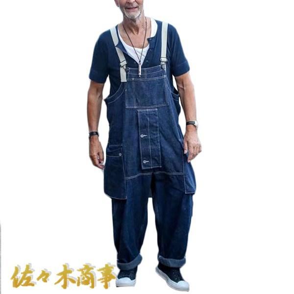 tumugu 硫化染めコンパクトツイル2wayサロペット サロペット黒