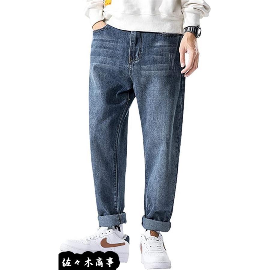 デニムパンツ メンズ サルエル ジーンズ ロールアップワイド ゆったり デーパートジーパン カジュアル ヒゲ加工 ダメージ ｇパン 春 夏 Rxgqdc6a 佐々木 通販 Yahoo ショッピング