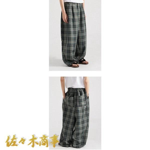 Y's チェック柄 サルエルパンツ ワイドパンツ wim496-01.jpg
