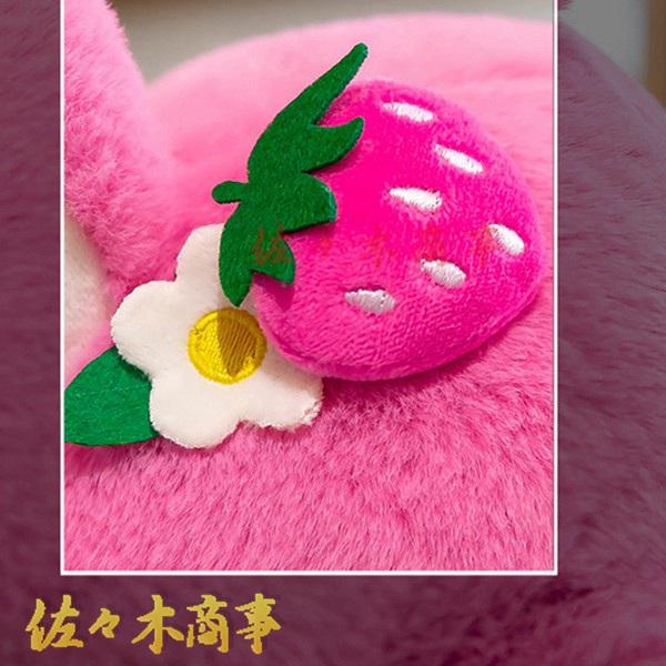 大きめ 抱き枕 縫いぐるみ ウサギ 苺 ピンク 横向き寝 添い寝枕 かわいい ふわふわ モフモフ 面白い キャラクター 個性的 女性 子供｜jinichirosasaki｜03