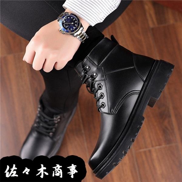 メンズ ワークブーツ マーティンブーツ イングランド風 かっこいい ハイカット レースアップ ラウンドトゥ 厚底 滑り止め 防水 通気性 店舗良い