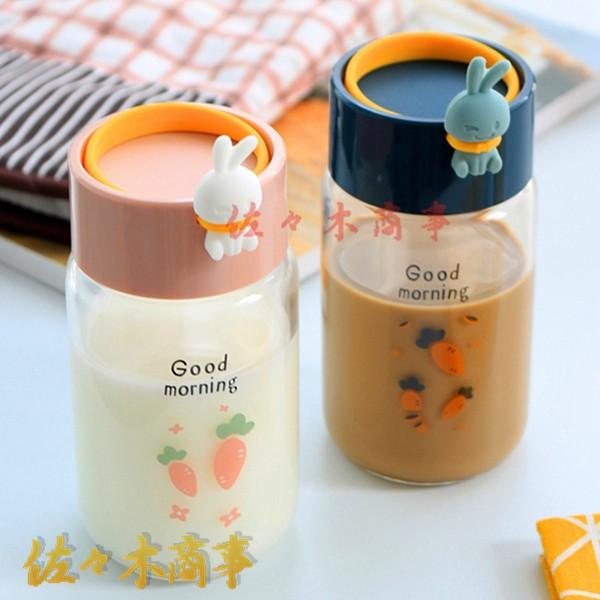 ガラス水筒 小容量 可愛い 340ml クリアボトル グラス