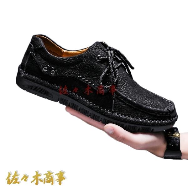 カジュアルシューズ レザー レースアップシューズ レザー 革靴 本革 外羽根 カジュアル メンズ 春夏秋冬 ローカット コンフォード