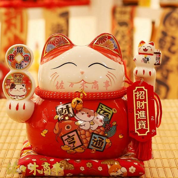 招き猫 手が動く 座布団 置物 まねき猫 貯金箱 手描き 招財 幸運 招き猫 手が動く 座布団 置物 まねき猫 貯金箱 手描き 招財 幸運