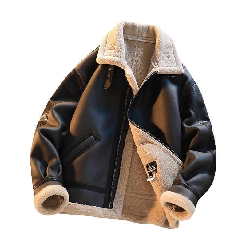 ムートンジャケット B-3 防寒 フェイクレザー メンズ ジャケット