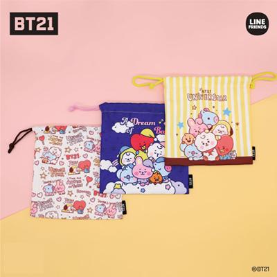 BT21 公式グッズ MOBILE 超特価 POUCH 日本未発売 巾着 モバイルポーチ btsグッズ カバン BT21グッズ