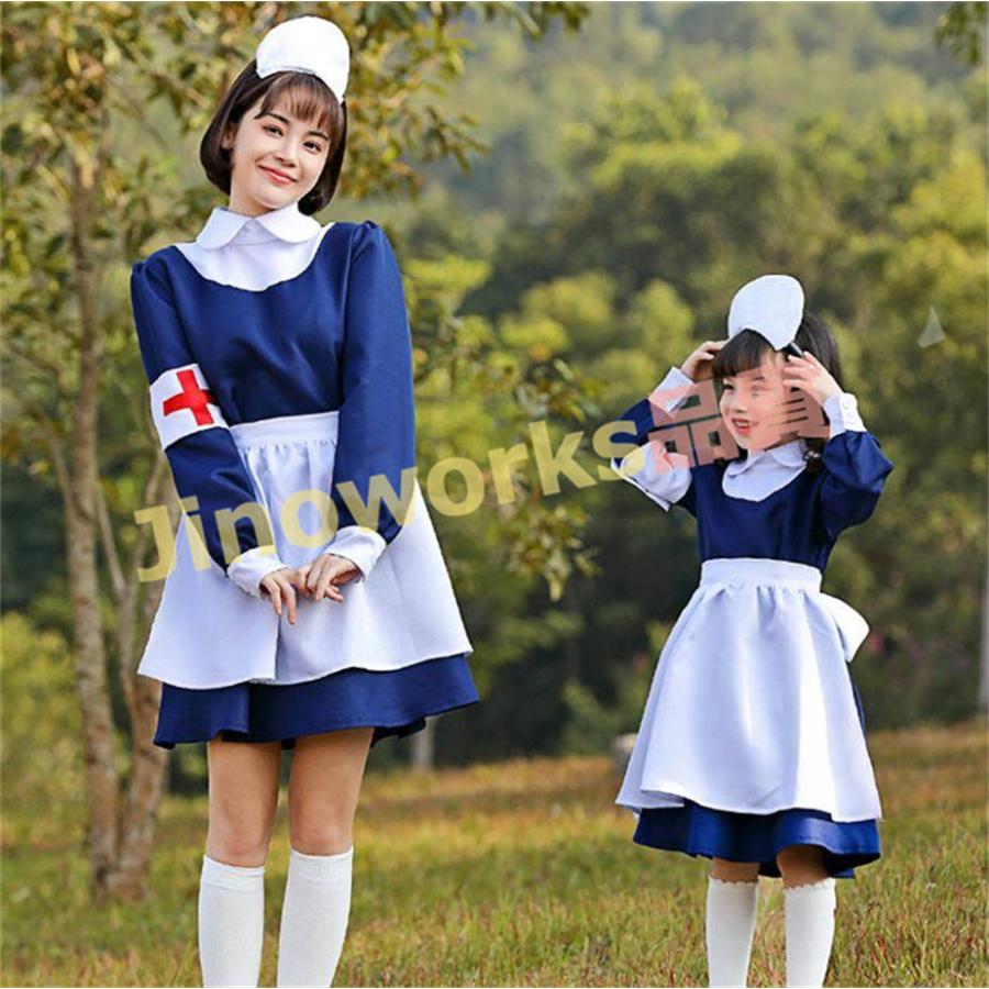 ナース 看護師 看護婦 十字架 クロス かわいい ハロウィン コスプレ 親子ペア/衣装 仮装 ナース 制服 衣装 コスチューム コス 女医 ...