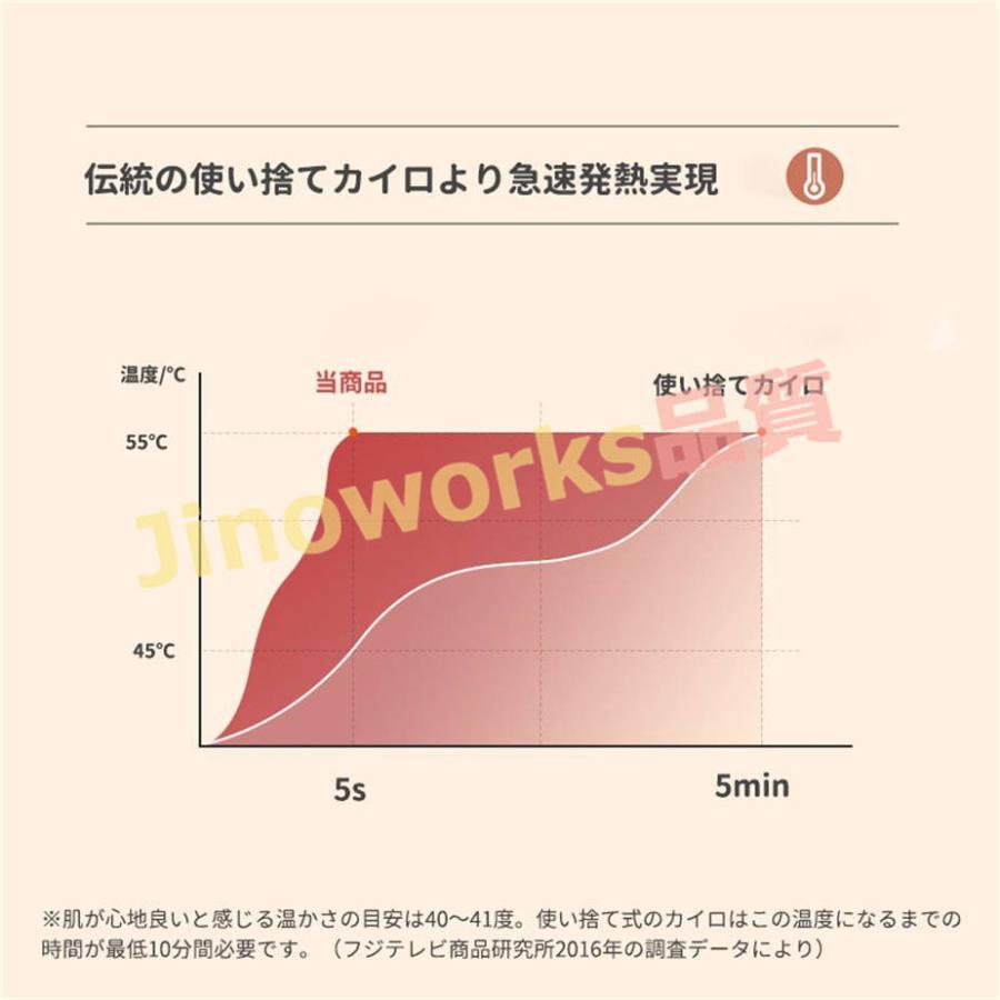 充電式カイロ 長時間 カイロ 充電式 鏡 10000ｍAh 電気カイロ 電熱カイロ 充電式カイロ 電熱ヒーター モバイルバッテリー機能付 繰り返え｜jinoworks-shop｜06