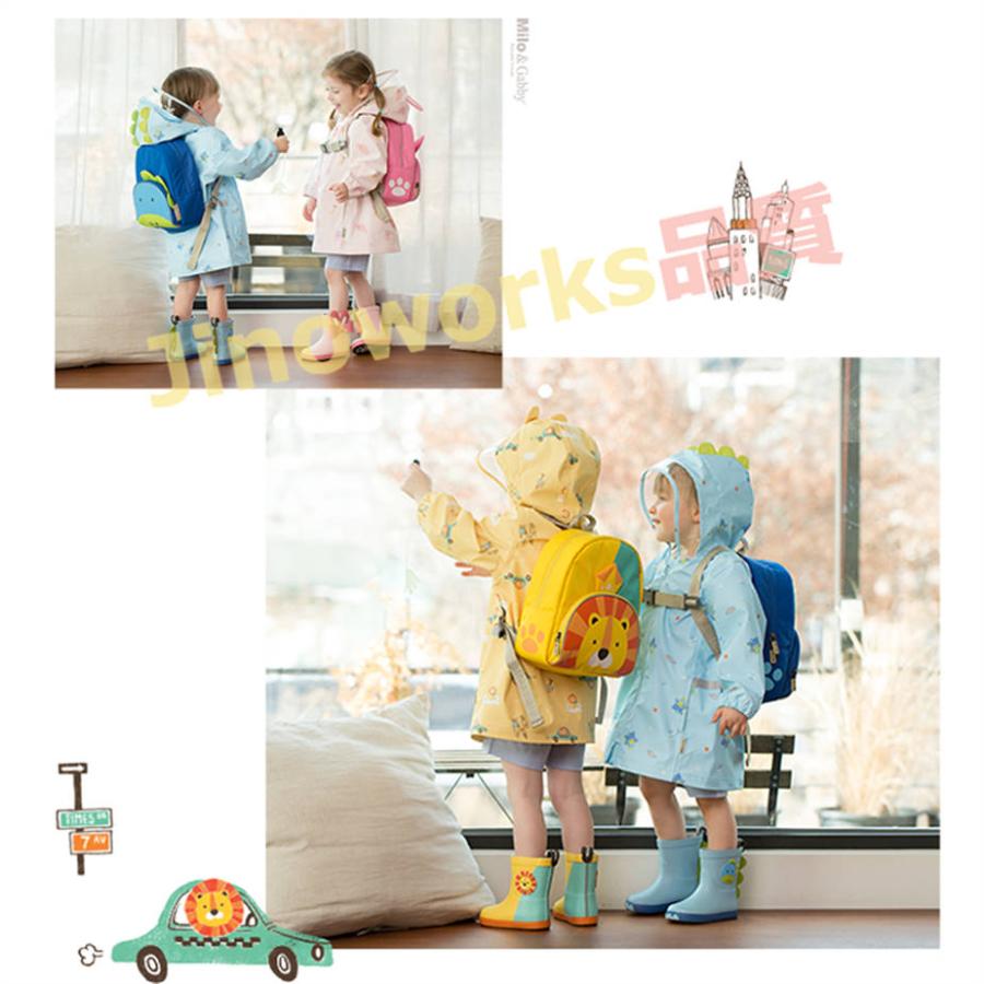 レインコート キッズ 子供用 恐竜 うさぎ ネコ クマ かわいい 可愛い カッパ 雨がっぱ レインウェア 雨具 防水 撥水 保育園 幼稚園 ベビー用品｜jinoworks-shop｜09