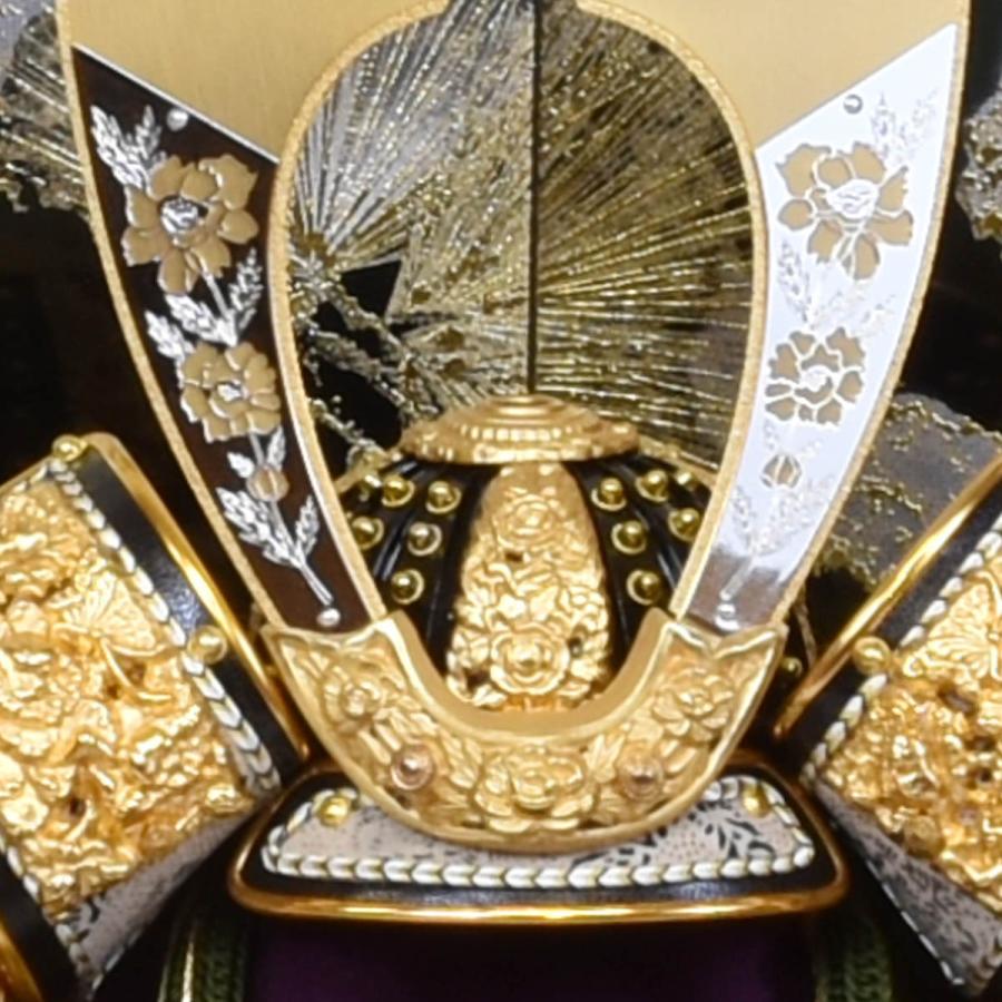 五月人形 コンパクト 収納ケース かぶと ミニ おしゃれ 金 黒 緑 10号 緑彩 兜飾り 初節句 端午の節句 子供の日 男の子 会津塗 平安豊久 502858 2026_4