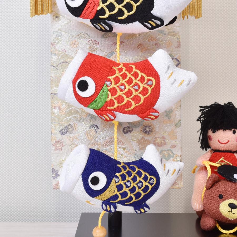 鯉のぼり 室内 こいのぼり 卓上 コンパクト 鯉飾り 金太郎 金襴