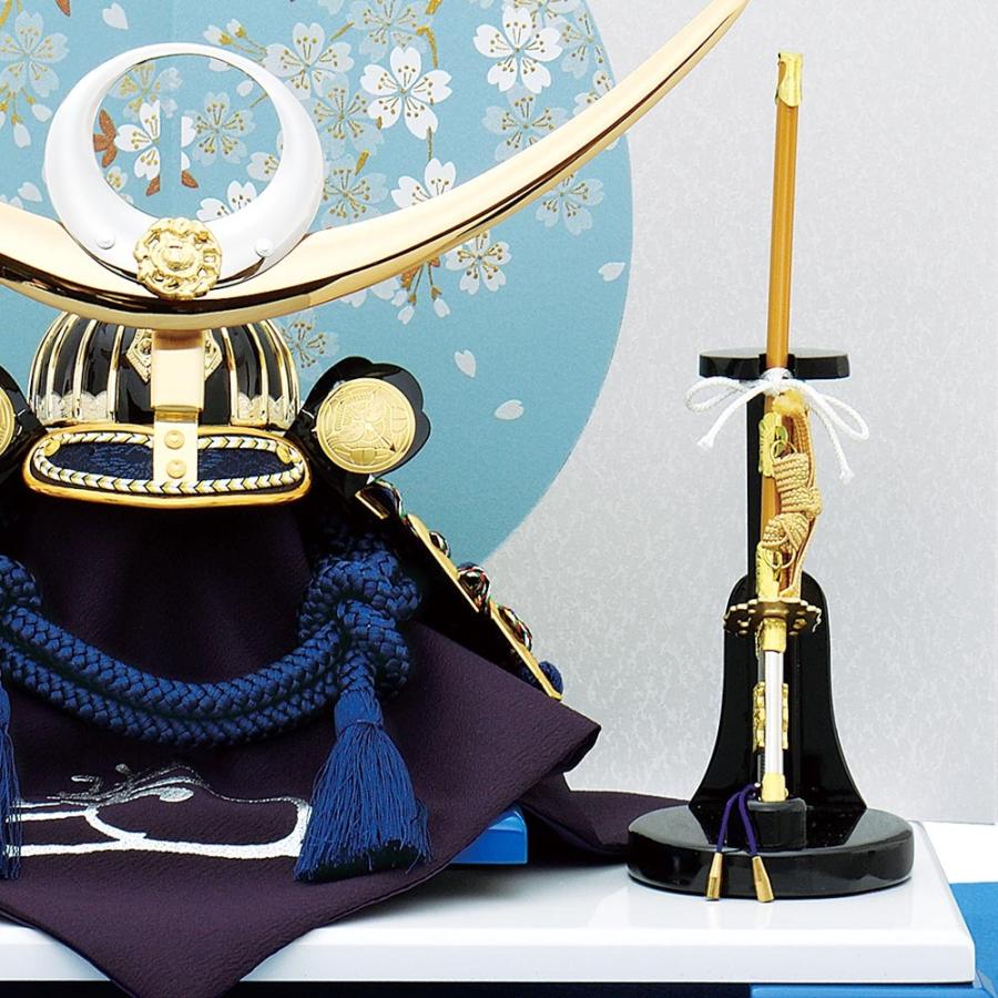 ［人形店在庫処分品］兜　シルバー　上杉謙信モデル⭐️平安豊久作　端午の節句五月人形 五月人形 コンパクト 上杉 可愛い 青ブルー水色 おしゃれ 5月人形 兜