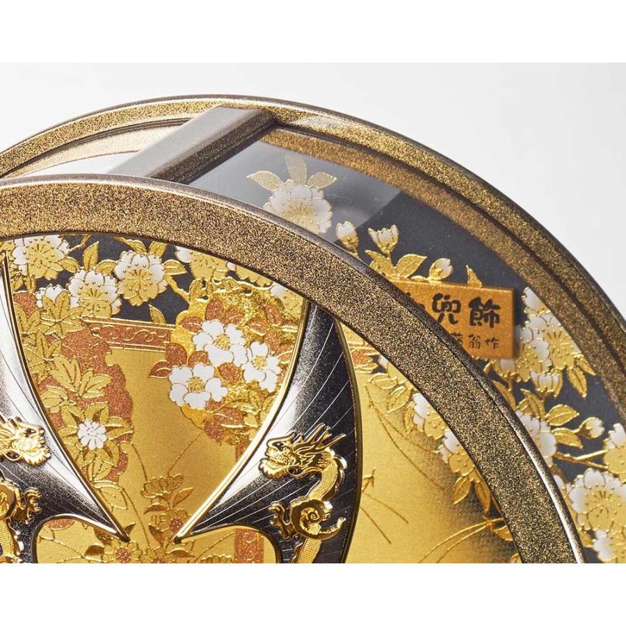 五月人形 5月人形 兜飾り ケース飾り 剣竜 金 黒 おしゃれ お洒落