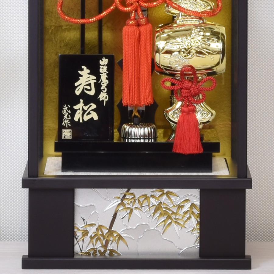 御正月飾(弓矢、小槌) オルゴール内蔵ガラスケース 楽天市場】破魔弓 久月 コンパクト ケース飾り 18号 優雅 本籐巻