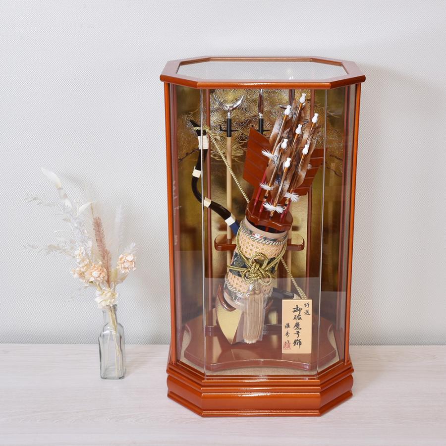 東京久月破魔弓ガラスケース18号・間口約37×奥行約28×高さ約65