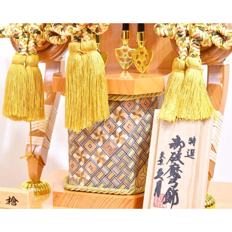 破魔矢  久月 破魔弓 16号 八雲a 檜 ケース飾り ミニ ガラスケース モダン おしゃれ 収納 コンパクト かっこいいの画像