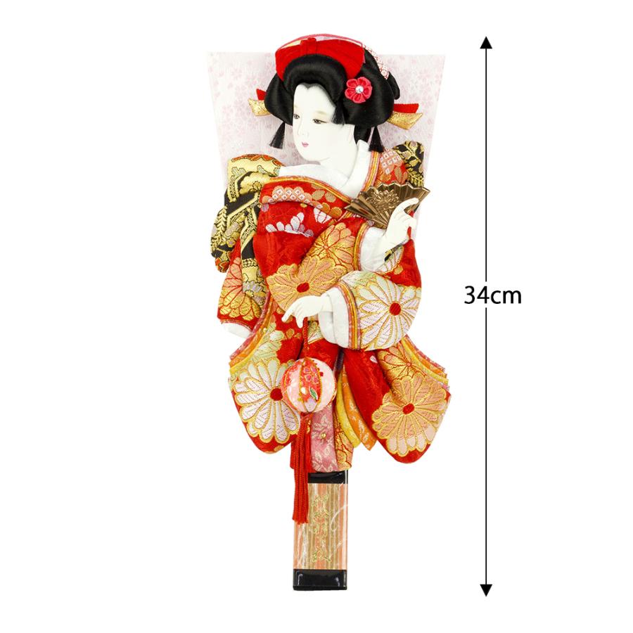 羽子板 単品 お祝い 10号 花小町振袖 まり飾り 赤 金 おしゃれ かわいい 可愛い コンパクト モダン 1011-10-865 2025_1