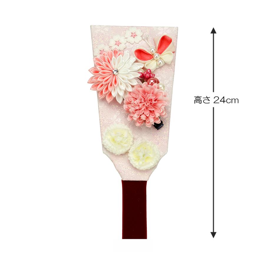 羽子板 単品 お祝い 8号 さやか つまみ細工 ピンク 白 おしゃれ かわいい 可愛い コンパクト モダン 1005-08-091 2025_1