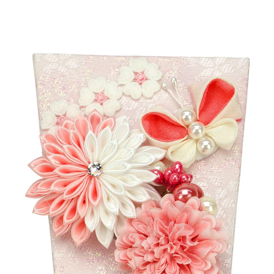 羽子板 単品 お祝い 8号 さやか つまみ細工 ピンク 白 おしゃれ かわいい 可愛い コンパクト モダン 1005-08-091 2025_2