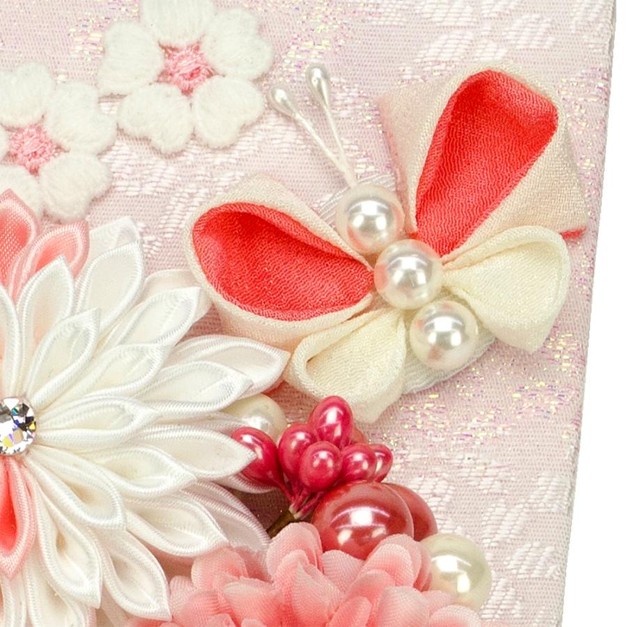 羽子板 単品 お祝い 8号 さやか つまみ細工 ピンク 白 おしゃれ かわいい 可愛い コンパクト モダン 1005-08-091 2025_4