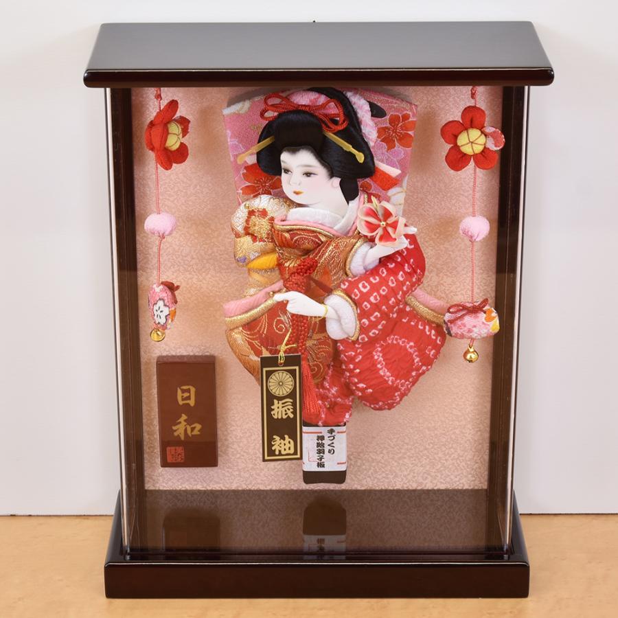 壁掛け お祝い 羽子板飾り 初正月飾り 7号 日和 ピンク 溜塗 ケース飾り アクリル おしゃれ かわいい コンパクト 【ソーラードッグガーデン】
