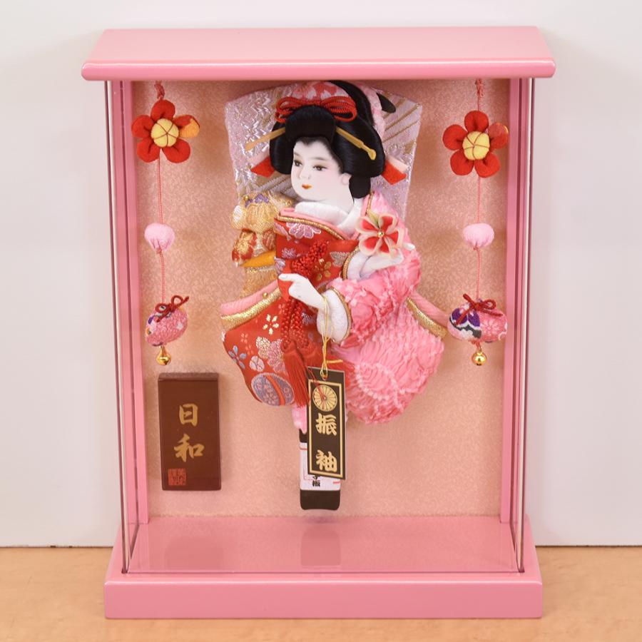 壁掛け お祝い 羽子板飾り 初正月飾り 7号 日和 ピンク 溜塗 ケース飾り アクリル おしゃれ かわいい コンパクト 【ソーラードッグガーデン】