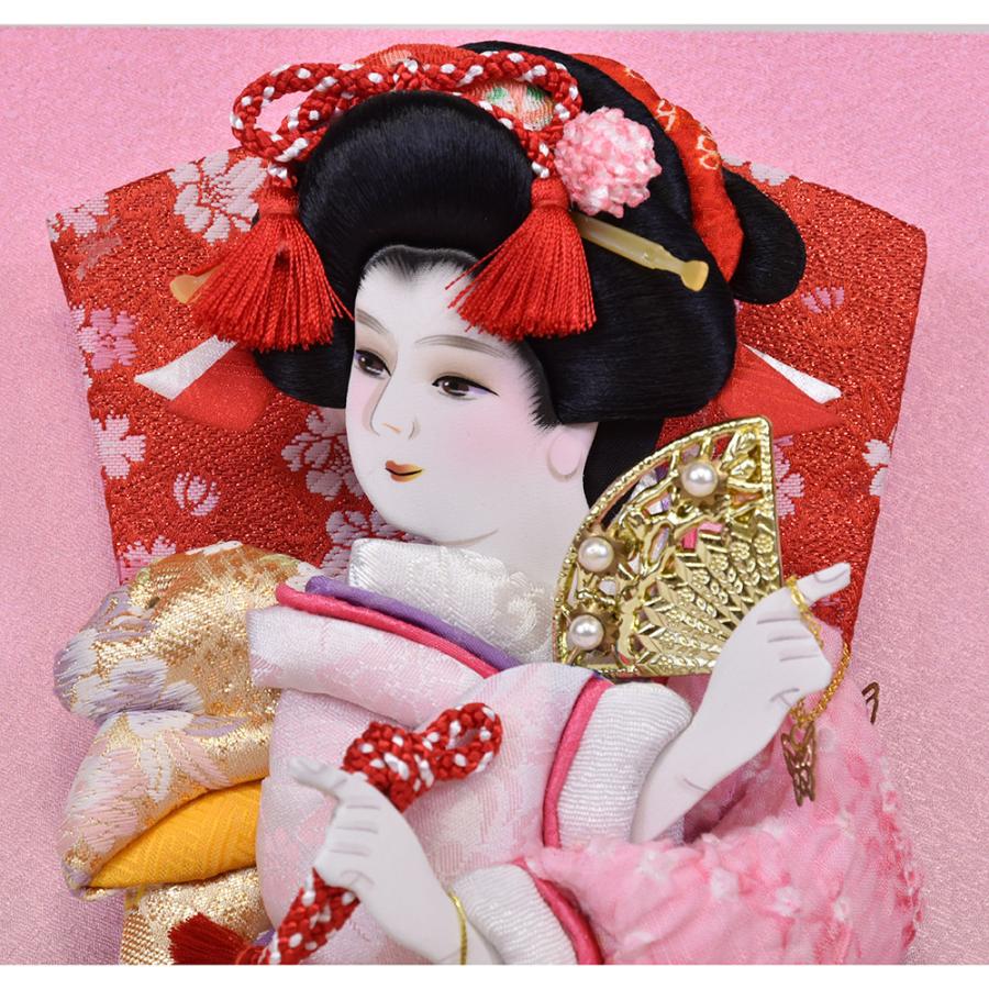 羽子板 お祝い ミニ 押絵羽子 選べる デザイン ガラス ケース飾り 横26 奥25 高35cm 額飾り ピンク 赤 コンパクト ケース おしゃれ 初正月 2026_15