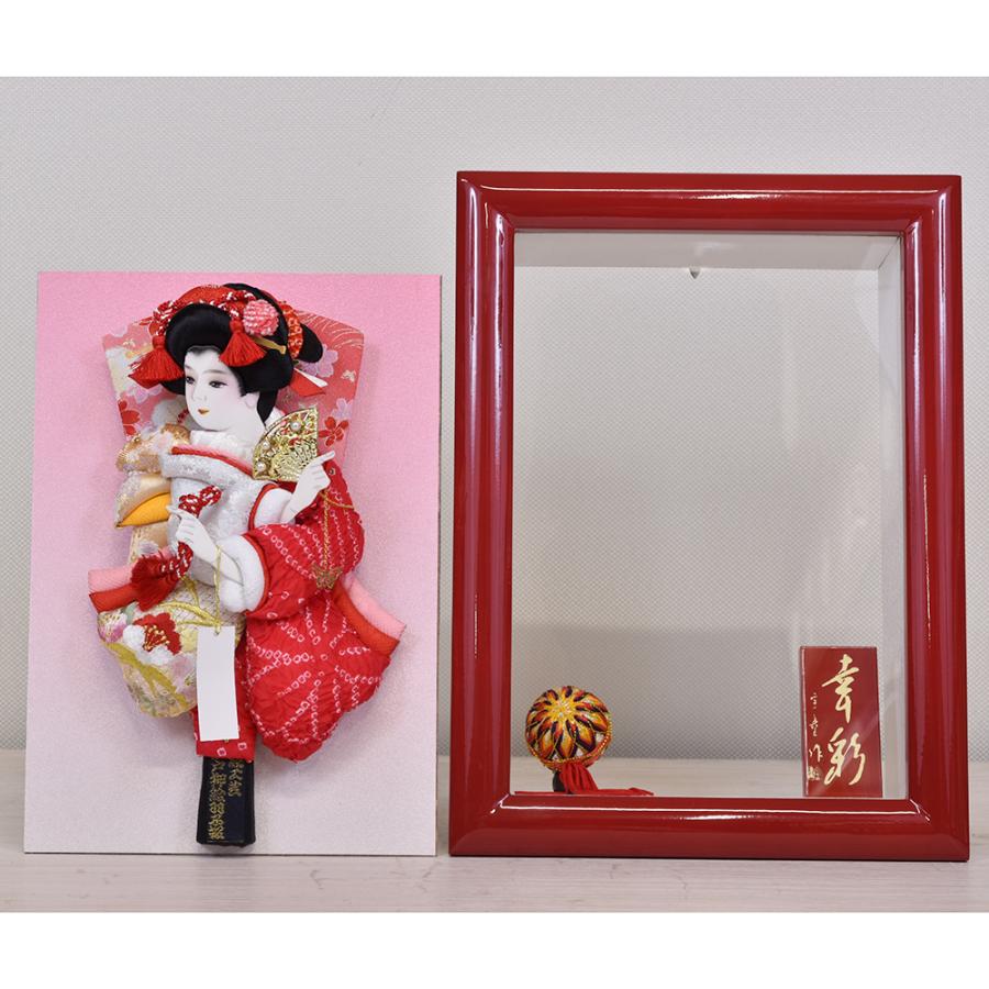 羽子板 お祝い ミニ 押絵羽子 選べる デザイン ガラス ケース飾り 横26 奥25 高35cm 額飾り ピンク 赤 コンパクト ケース おしゃれ 初正月 2026_18