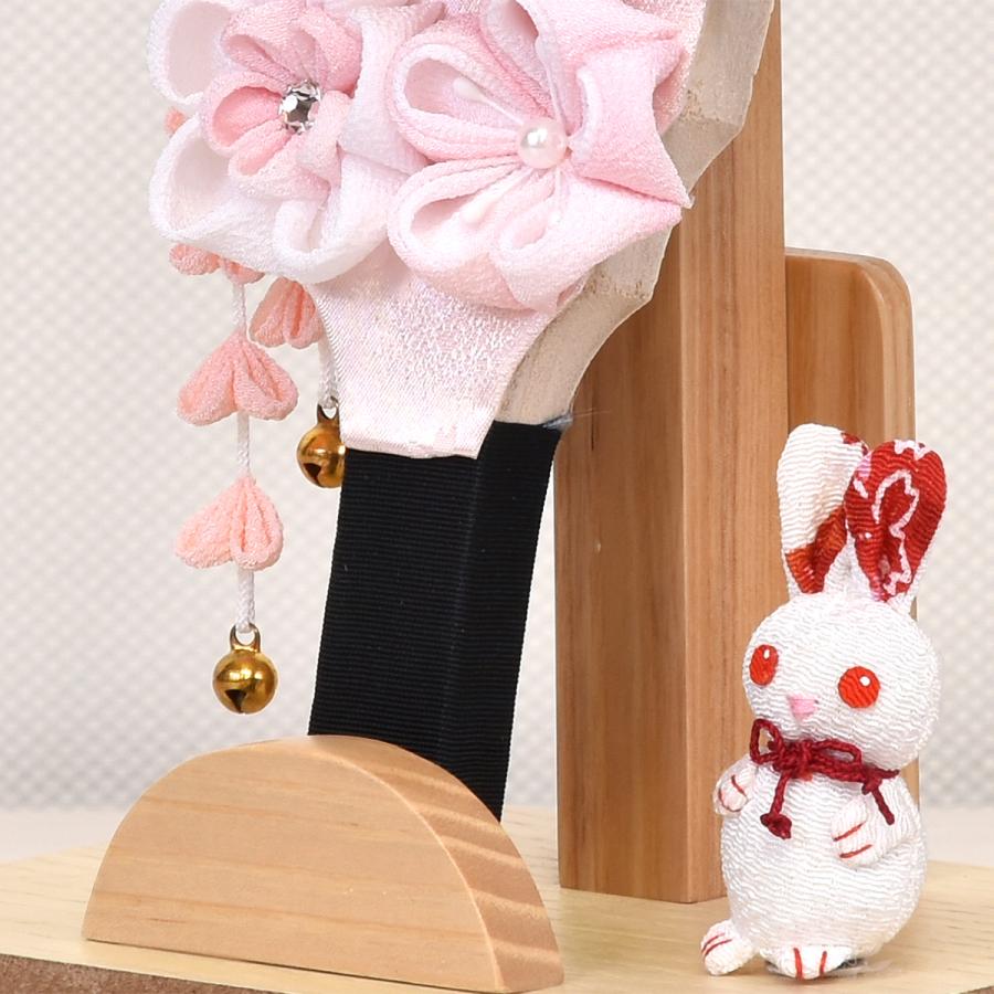 羽子板 コンパクト おしゃれ つまみ細工 ミニ ピンク 白 ベージュ