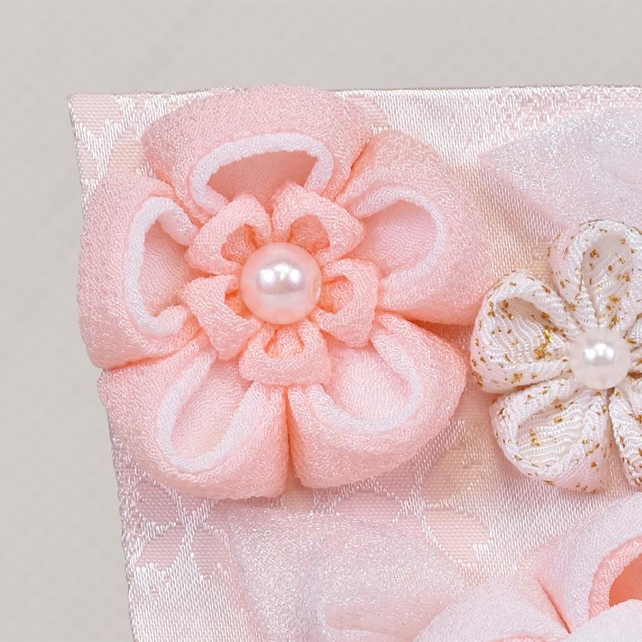 羽子板 コンパクト おしゃれ つまみ細工 ミニ ピンク 白 ベージュ