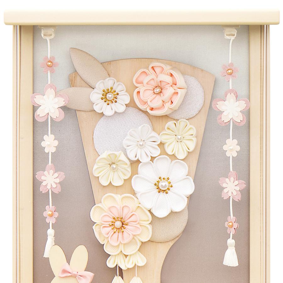 羽子板 お祝いミニ おしゃれ 手作り 選べる コンパクト 初正月 凛 うらら 桜オレンジ オフホワイト 7号 可愛い 女の子 羽子板飾り はごいた 2025 a2matu24-1の画像