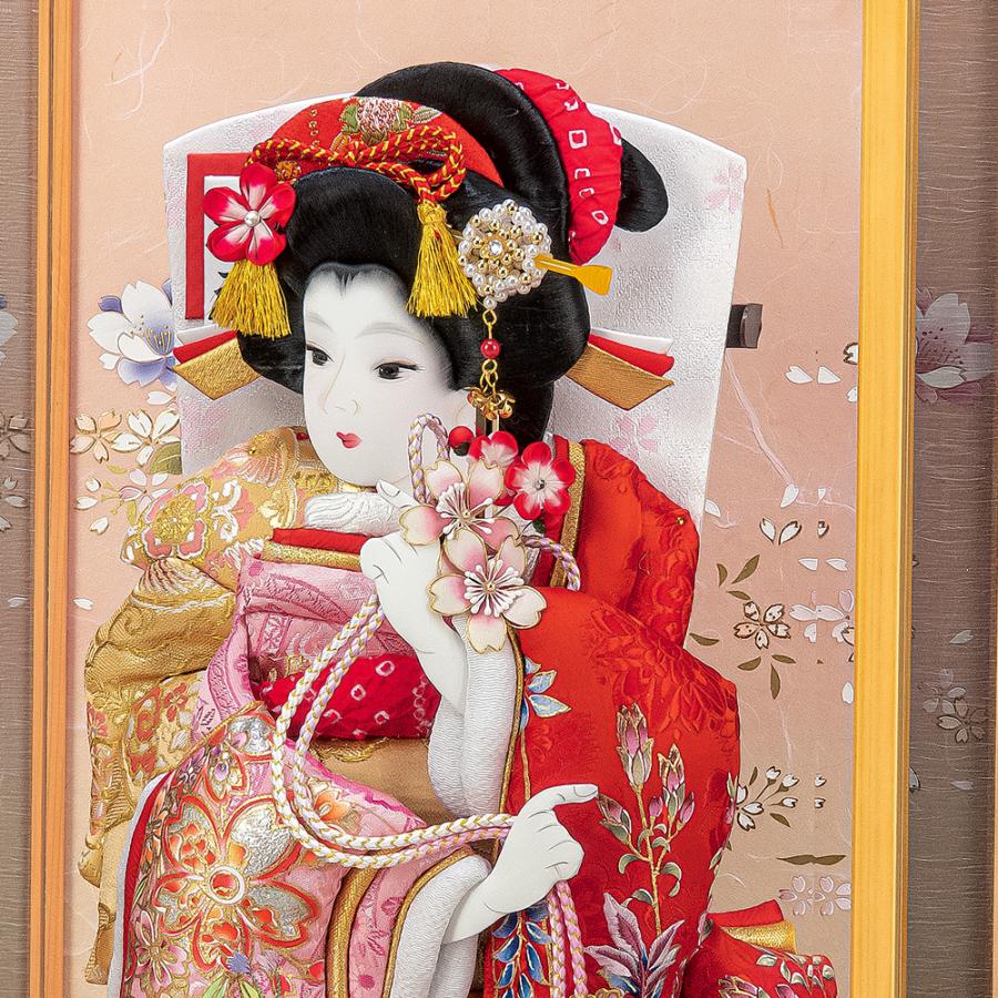 羽子板 お祝い 羽子板飾り 初正月飾り 15号 京小町 ケース飾り 木目 