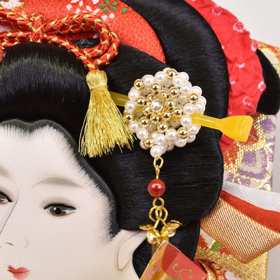 羽子板 お祝い 初正月 羽子板飾り ガラス ケース飾り 正月飾り 押絵羽子板 orijin オリジン 15号 金襴詩音赤赤 クラシック 古典 伝統 おしゃれ 2024_3