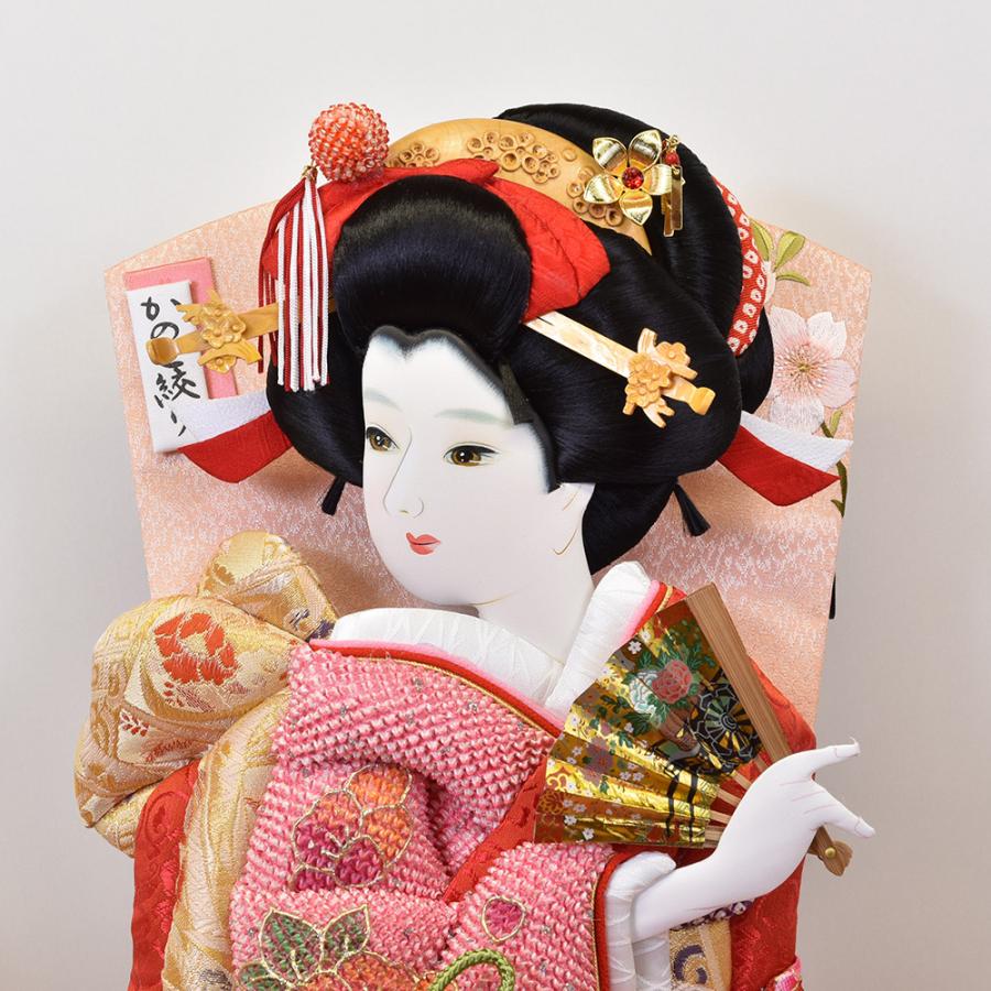 羽子板 刺繍 絞り 鹿の子 ピンク お祝い 初正月 羽子板飾り ガラス ケース飾り 正月飾り 押絵羽子板 orijin オリジン 18号 四巻 おしゃれ 2024_3