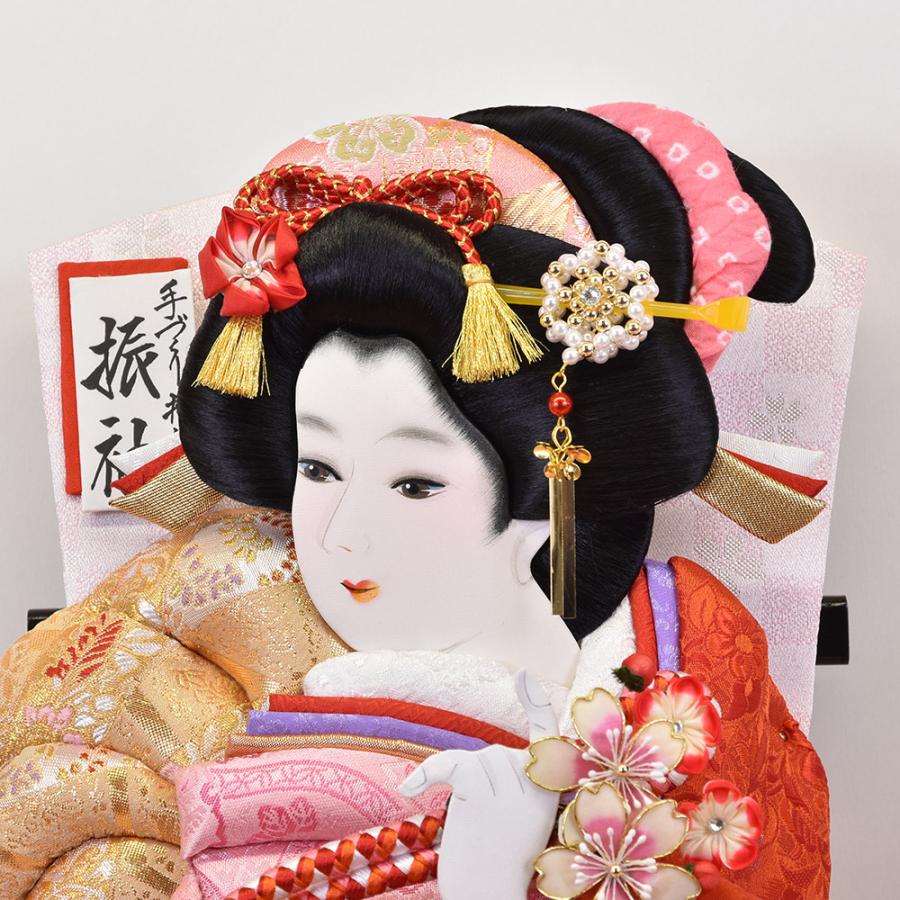 羽子板 刺繍 ピンク お祝い 初正月 羽子板飾り ガラス ケース飾り 正月飾り 押絵羽子板 orijin オリジン 18号 103374 羽衣 おしゃれ 2024_3