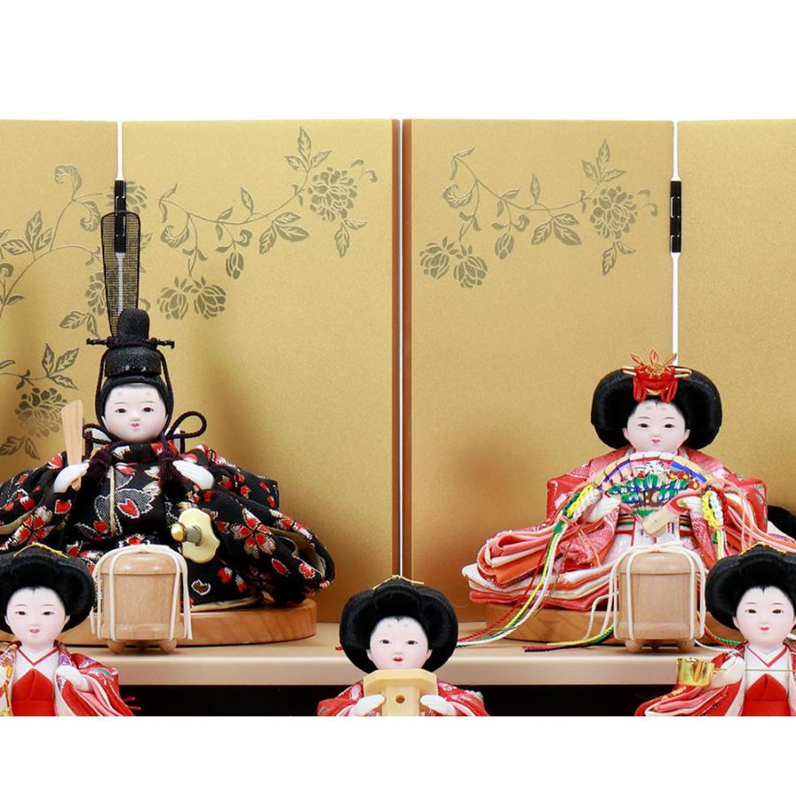 雛人形 お祝い ひな人形 2段 二段 5人飾り 五人飾り 木目 おしゃれ