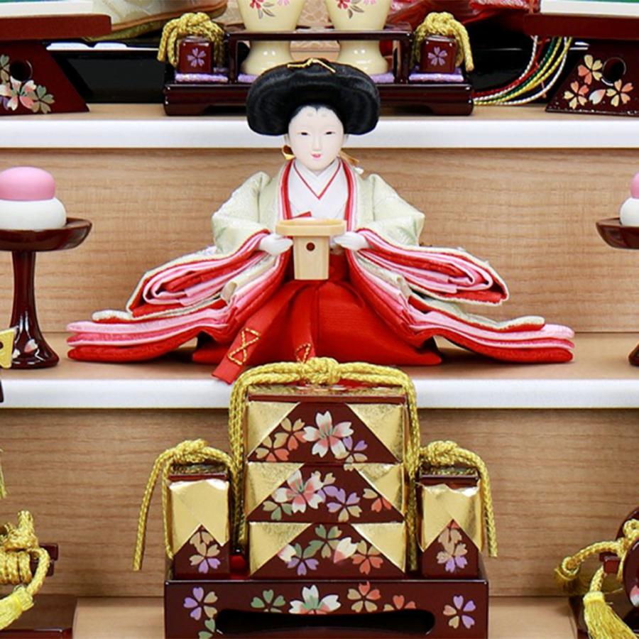 雛人形 お祝い ひな人形 3段 三段 収納飾り 収納箱 5人飾り 五人飾り