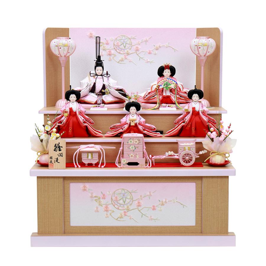 雛人形 お祝い ひな人形 3段 三段 収納飾り 収納箱 5人飾り 五人飾り