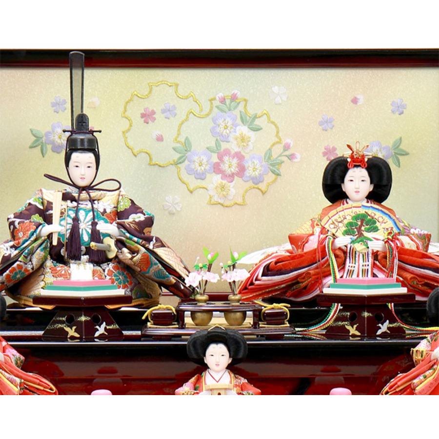 雛人形 お祝い ひな人形 3段 三段 収納飾り 収納箱 5人飾り 五人飾り