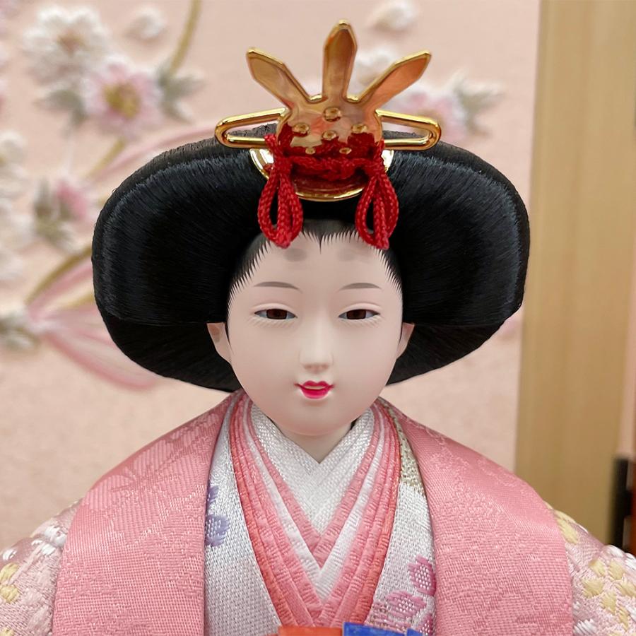 雛人形 お祝い ひな人形 平飾り 親王飾り 2人飾り 二人飾り 木目 桜