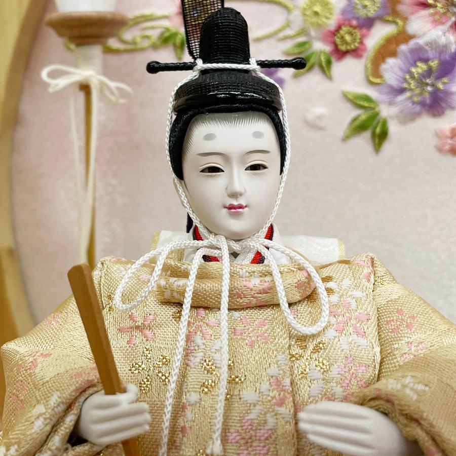 雛人形 コンパクト おしゃれ お祝い ひな人形 ケース飾り 親王飾り 柳 半円型 木目 白 ピンク かわいい 可愛い モダン 2026_3