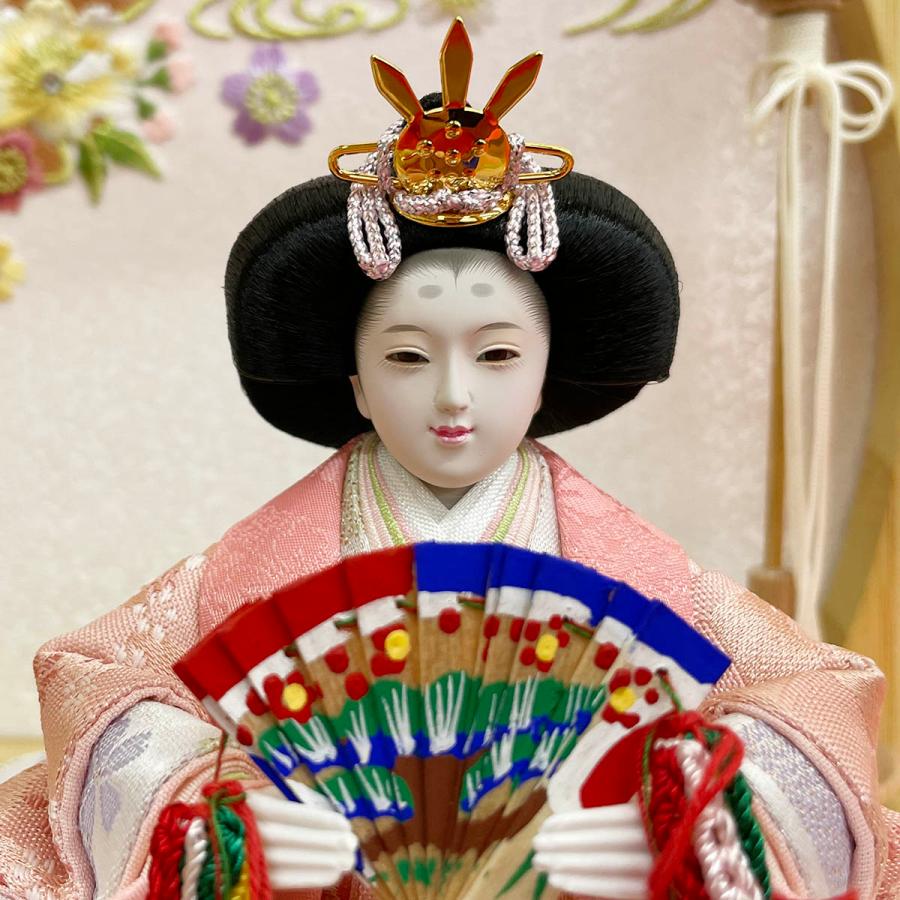 雛人形 コンパクト おしゃれ お祝い ひな人形 ケース飾り 親王飾り 柳 半円型 木目 白 ピンク かわいい 可愛い モダン 2026_4