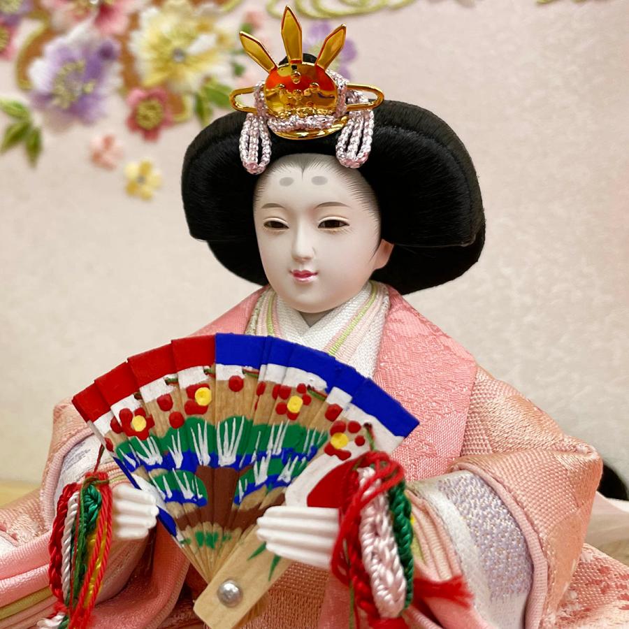 雛人形 コンパクト おしゃれ お祝い ひな人形 ケース飾り 親王飾り 柳 半円型 木目 白 ピンク かわいい 可愛い モダン 2026_6