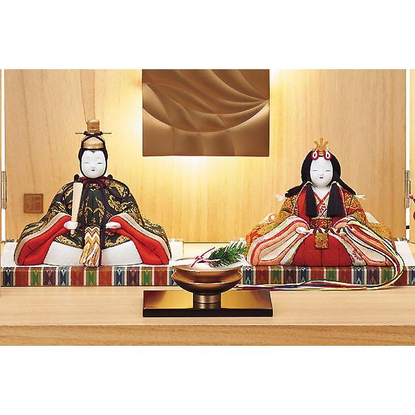 雛人形 コンパクト 木目込み 一秀 ひな人形 親王飾り 平飾り かわいい おしゃれ コンパクト 小さい ミニ お雛様 おひな様 2025 25-b-113_3